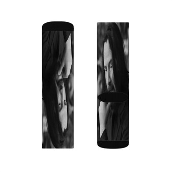 Keanu Reeves Polyester Sublimation Socks White