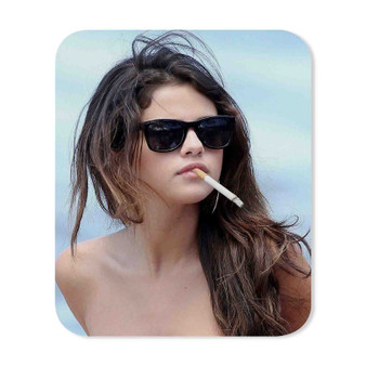 Selena Gomez Cigarette Mouse Pad Gaming Rubber Backing