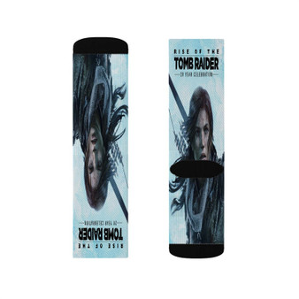 Rise of the Tomb Raider Polyester Sublimation Socks White