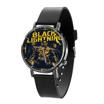 Black Lightning Quartz Watch Black Plastic With Gift Box