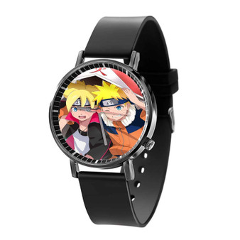 Boruto and Naruto Quartz Watch Black Plastic With Gift Box