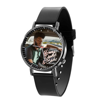 Khalid Young Dumb Broke Quartz Watch Black Plastic With Gift Box