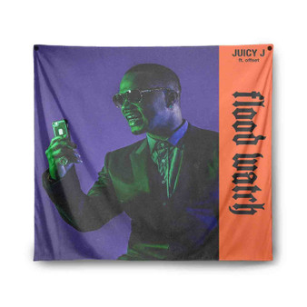 Flood Watch Juicy J Feat Offset Tapestry Polyester Indoor Wall Home Decor