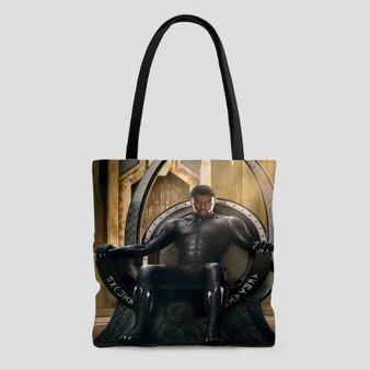 Black Panther Tote Bag AOP With Cotton Handle