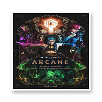 Arcane League of Legends Movie White Transparent Vinyl Kiss-Cut Stickers