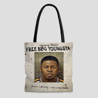 Young Thug Free Blac Youngsta Tote Bag AOP With Cotton Handle