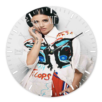 DJ Juicy M Wall Clock Round Non-ticking Wooden