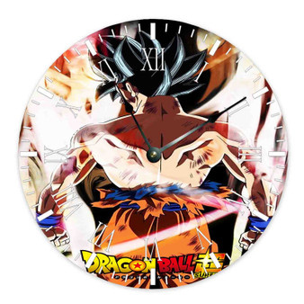 Goku Dragon Ball Super Ultra Wall Clock Round Non-ticking Wooden