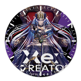 Re Creators Wall Clock Round Non-ticking Wooden