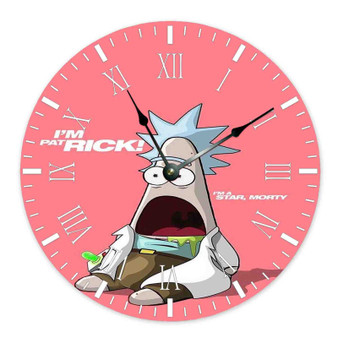 Rick and Morty Patrick Wall Clock Round Non-ticking Wooden