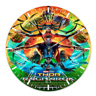 Thor Ragnarok Wall Clock Round Non-ticking Wooden