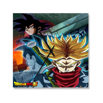 Dragon Ball Super Trunks Wall Clock Square Wooden Silent Scaleless Black Pointers