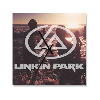 Linkin Park Wall Clock Square Wooden Silent Scaleless Black Pointers