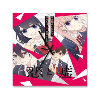 Love and Lies Wall Clock Square Wooden Silent Scaleless Black Pointers