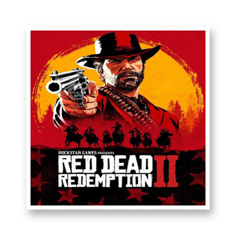 Red Dead Redemption 2 Game White Transparent Vinyl Kiss-Cut Stickers