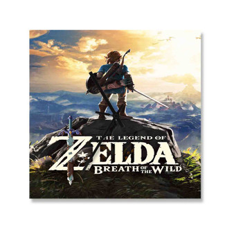 The Legend of Zelda Breath of the Wild Ink Wall Clock Square Wooden Silent Scaleless Black Pointers