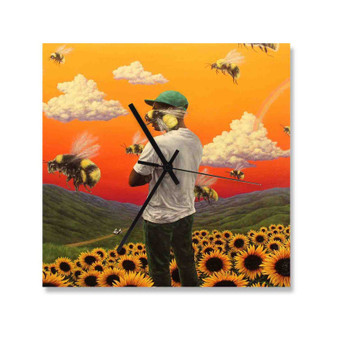 Tyler The Creator Boredom Wall Clock Square Wooden Silent Scaleless Black Pointers