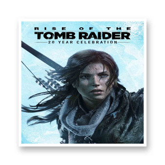 Rise of the Tomb Raider White Transparent Vinyl Kiss-Cut Stickers