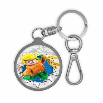 Aquaman Lego Keyring Tag Keychain Acrylic With TPU Cover