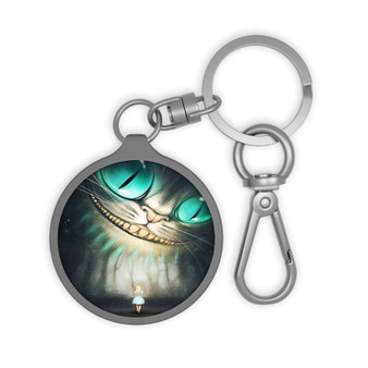 Cheshire Cat Alice in Wonderland Keyring Tag Keychain Acrylic With TPU Cover