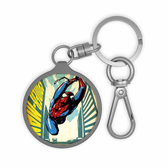 Comic Spiderman Keyring Tag Keychain Acrylic With TPU Cover