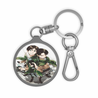 Eren Rivaille Shingeki no Kyojin Keyring Tag Keychain Acrylic With TPU Cover