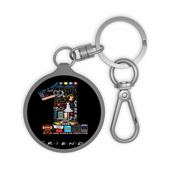 Friends TV Quotes Keyring Tag Keychain Acrylic With TPU Cover