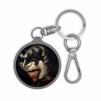 Gene Simmons Kiss Band Keyring Tag Keychain Acrylic With TPU Cover