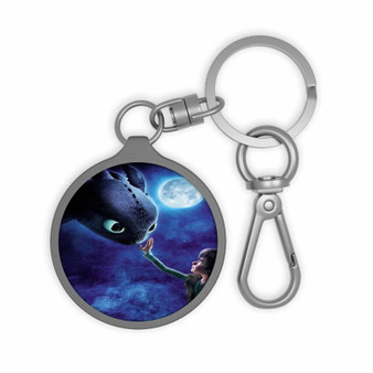 Hiccup and Toothless Keyring Tag Keychain Acrylic With TPU Cover