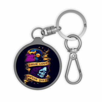 Lady Death And Thanos True Love Keyring Tag Keychain Acrylic With TPU Cover