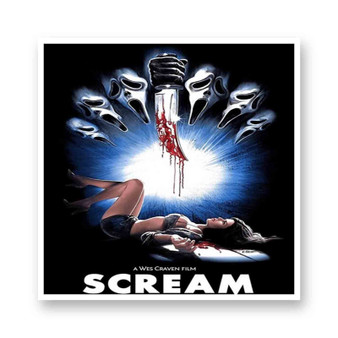 Scream Wes Cravens White Transparent Vinyl Kiss-Cut Stickers