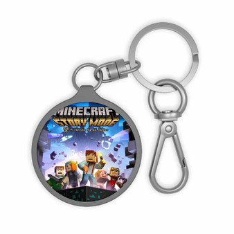 Minecraft Story Mode Keyring Tag Keychain Acrylic With TPU Cover