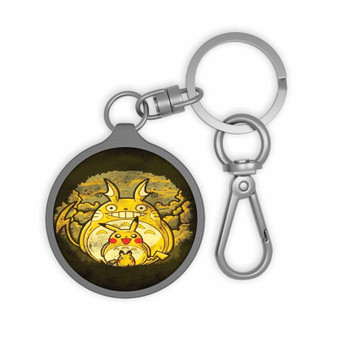 Pikachu Transform Totoro Keyring Tag Keychain Acrylic With TPU Cover