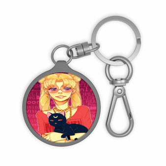 Sailor Moon Hipster Keyring Tag Keychain Acrylic With TPU Cover