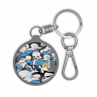 Sans Undertale Collage Keyring Tag Keychain Acrylic With TPU Cover