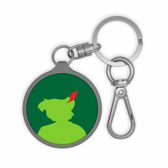 Silhouette of Peter Pan Disney Keyring Tag Keychain Acrylic With TPU Cover