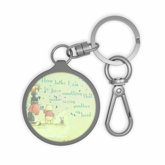 Sora Pooh and Piglet Quotes Keyring Tag Keychain Acrylic With TPU Cover