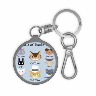 The Cats of Studio Ghibli Keyring Tag Keychain Acrylic With TPU Cover