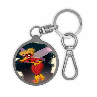 Tinkerbell as Spiderwoman Keyring Tag Keychain Acrylic With TPU Cover