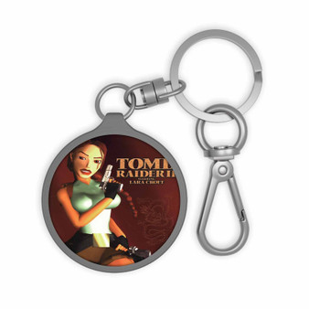 Tomb Raider Lara Croft Keyring Tag Keychain Acrylic With TPU Cover