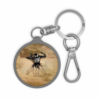 Vitruvian Spiderman Keyring Tag Keychain Acrylic With TPU Cover