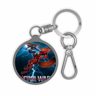 Zootopia Civil War Keyring Tag Keychain Acrylic With TPU Cover