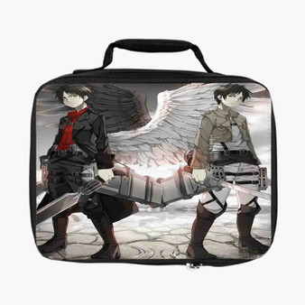 Eren and Levi Shingeki no Kyojin Lunch Bag Fully Lined and Insulated for Adult and Kids