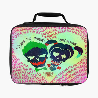 Harley Quinn and Joker Suicide Squad Lunch Bag Fully Lined and Insulated for Adult and Kids