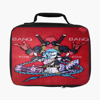 Jinx and Deadpool Bang Bang Lunch Bag Fully Lined and Insulated for Adult and Kids