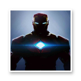 Untitled Iron Man Game White Transparent Vinyl Kiss-Cut Stickers