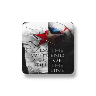 Bucky and Captain America Quotes Magnet Refrigerator Porcelain