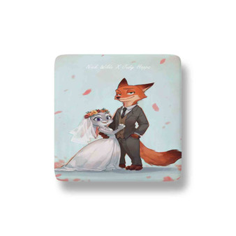 Nick and Judy Maried Zootopia Magnet Refrigerator Porcelain