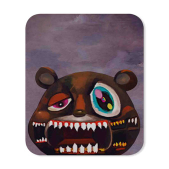 Kanye West Dark Bear Mouse Pad Gaming Rubber Backing