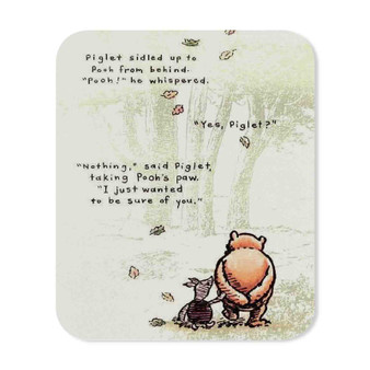 Pooh and Piglet Quotes Disney Mouse Pad Gaming Rubber Backing
